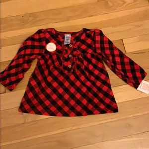 Just One You 9m Flannel Baby Girl Top